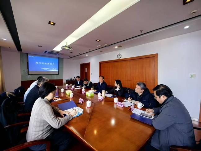 顾春华接待海尔新能源科技有限公司 共探校企深度合作